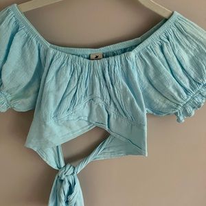 Blue Crop Top